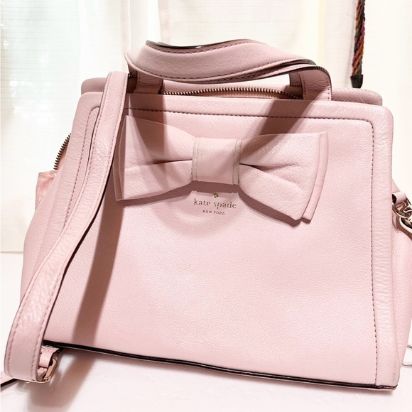 kate spade Handbags - Kate Spade Murray Street Dominique Pink Leather Bow Satchel Bag